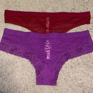 VS PINK leopard lace panties